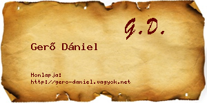 Gerő Dániel névjegykártya
